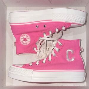 🔥🔥🔥NEW Converse Chuck Taylor All Star Lift Platform Retro Varsity Pink Sneakers